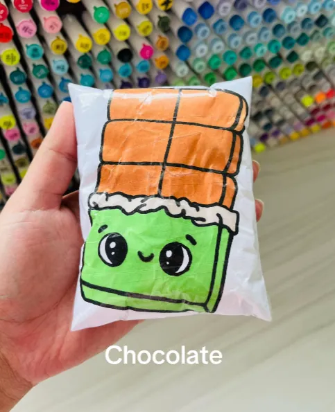 Squishy de papel en forma de chocolate