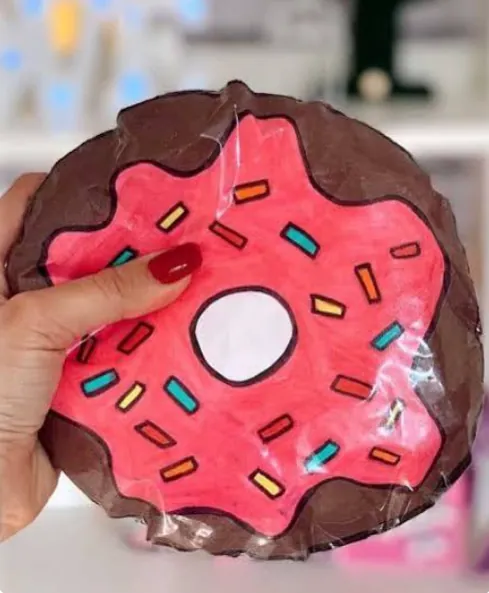 Squishy de papel en forma de dona